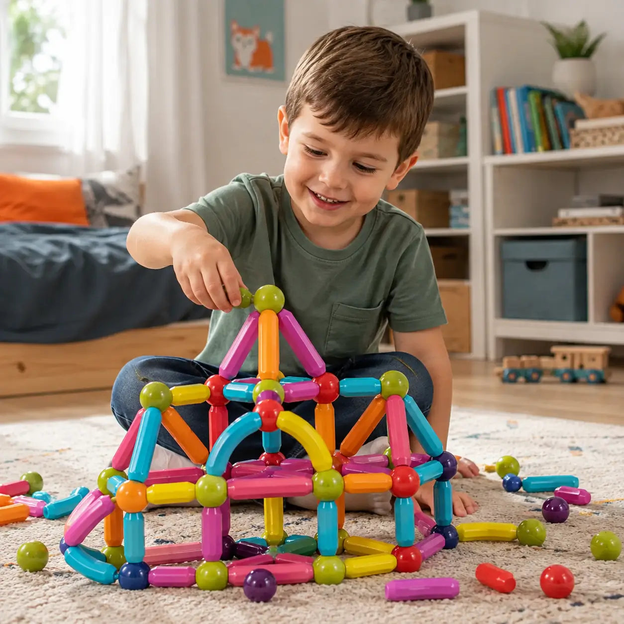 Después — Magna Kids Criativae - Varillas y Esferas Magnéticas para Construir sin Fuerza