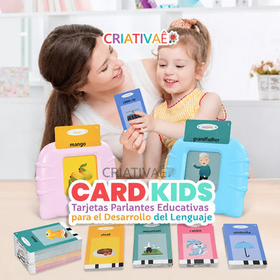 Card Kids Criativae - Tarjetas Parlantes Educativas - 224 Palabras en Inglés