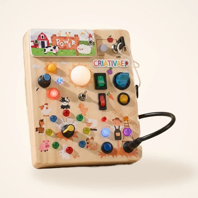 Busy Kids Criativae - Panel Sensorial Montessori con Luces