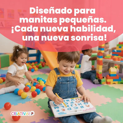Tablero Mágico ABC Criativae - Tablero Magnético de Trazado de Letras de Doble Cara