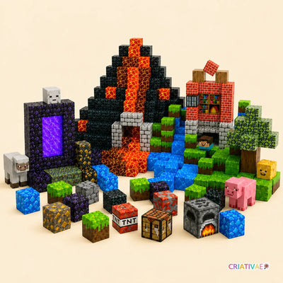 MagCraft Criativae - Bloques Magnéticos de Construcción Infantil