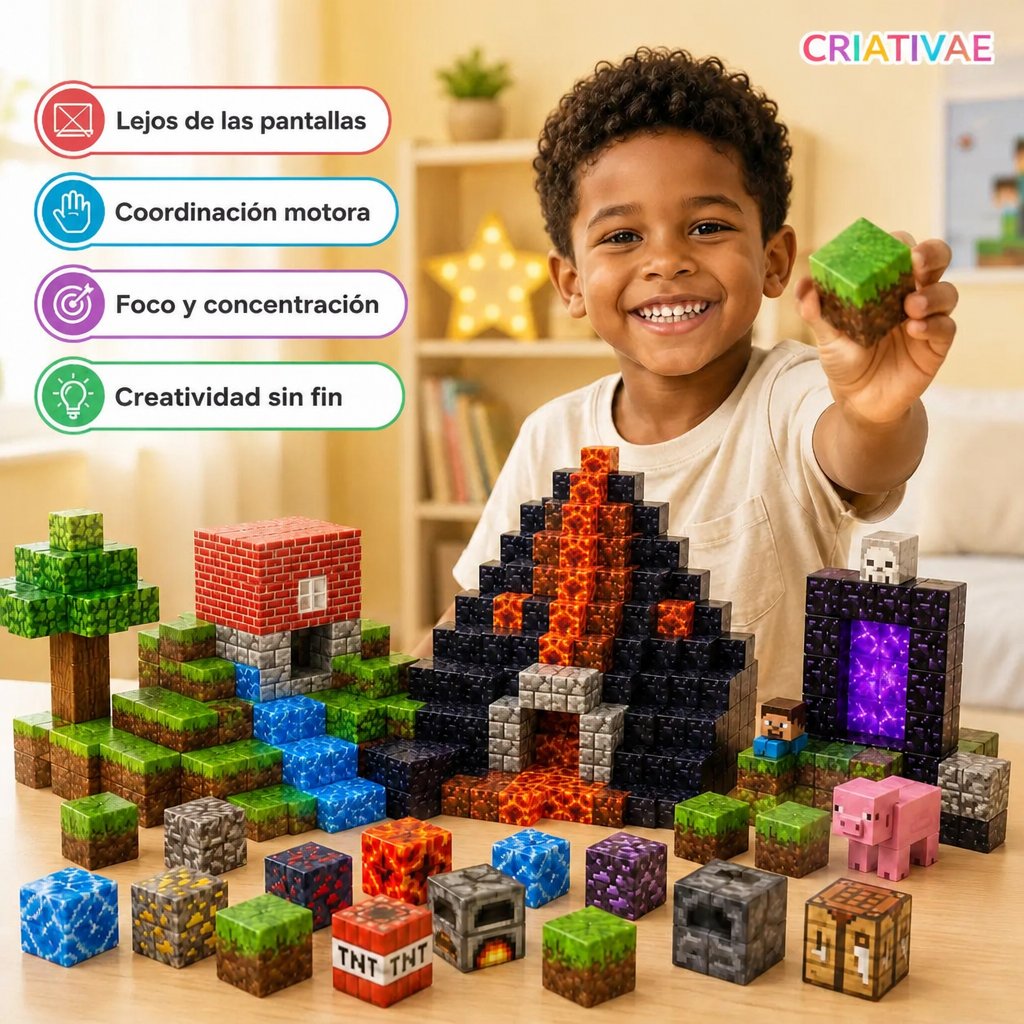MagCraft Criativae - Bloques Magnéticos de Construcción Infantil