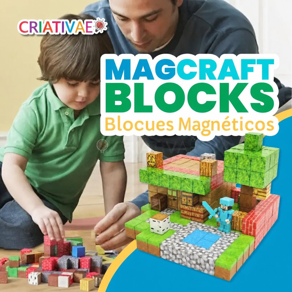 MagCraft Criativae - Bloques Magnéticos de Construcción Infantil