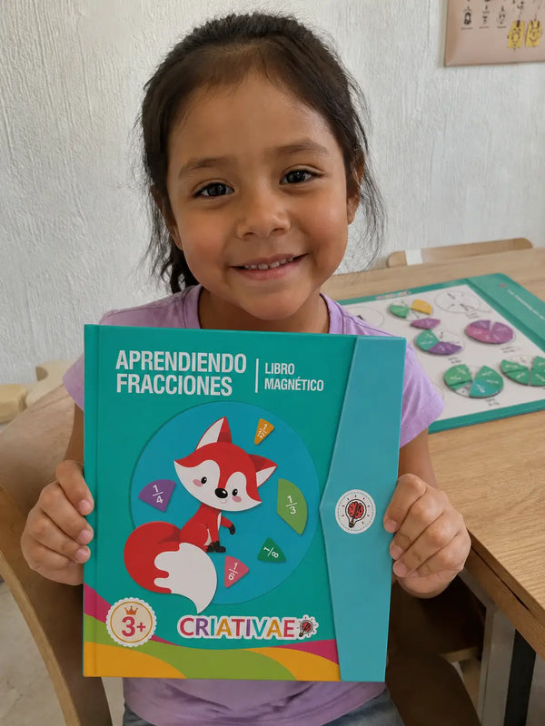 Libro Montessori Didáctico Magnético de Fracciones - Criativae