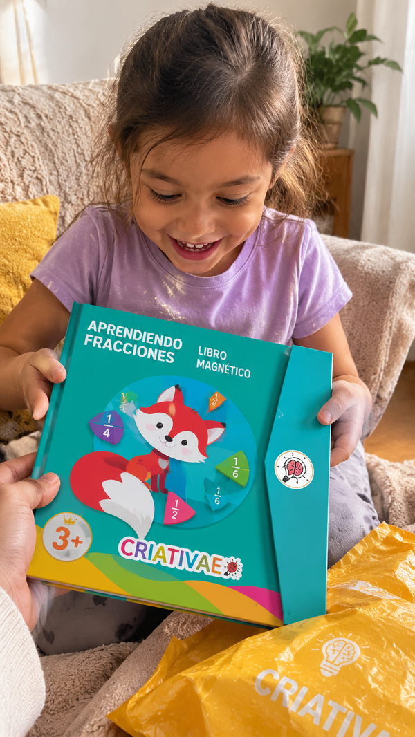 Libro Montessori Didáctico Magnético de Fracciones - Criativae