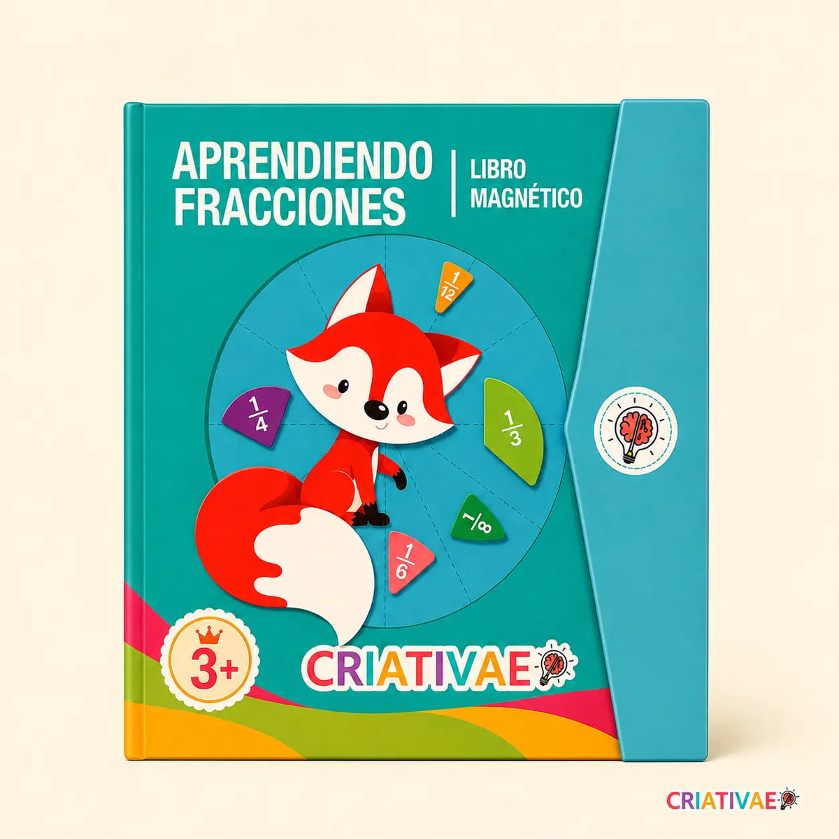 Libro Montessori Didáctico Magnético de Fracciones - Criativae