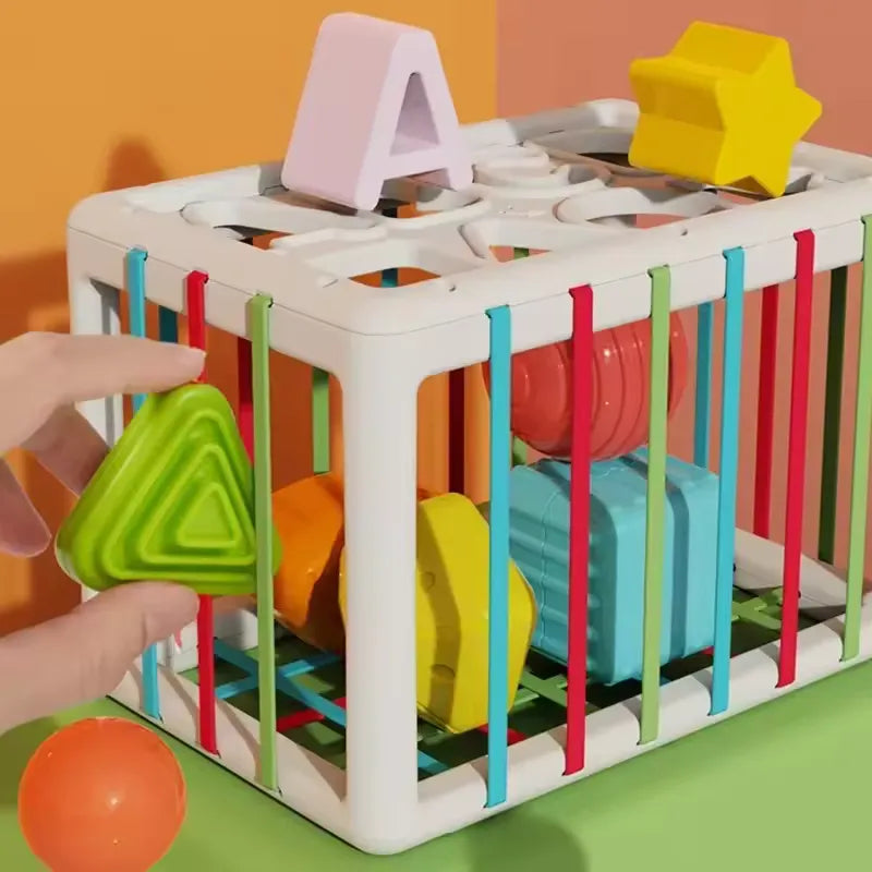 Cubo Sensorial Geométrico Educativo para Bebés 3+ | CRIATIVAE foto 4