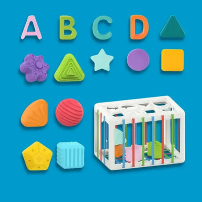 Cubo Sensorial Geométrico Educativo para Bebés 3+ | CRIATIVAE Rectángulo