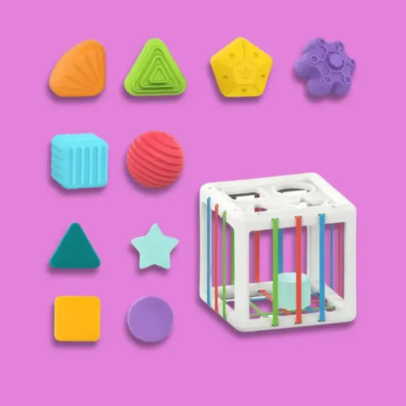 Cubo Sensorial Geométrico Educativo para Bebés 3+ | CRIATIVAE Cubo