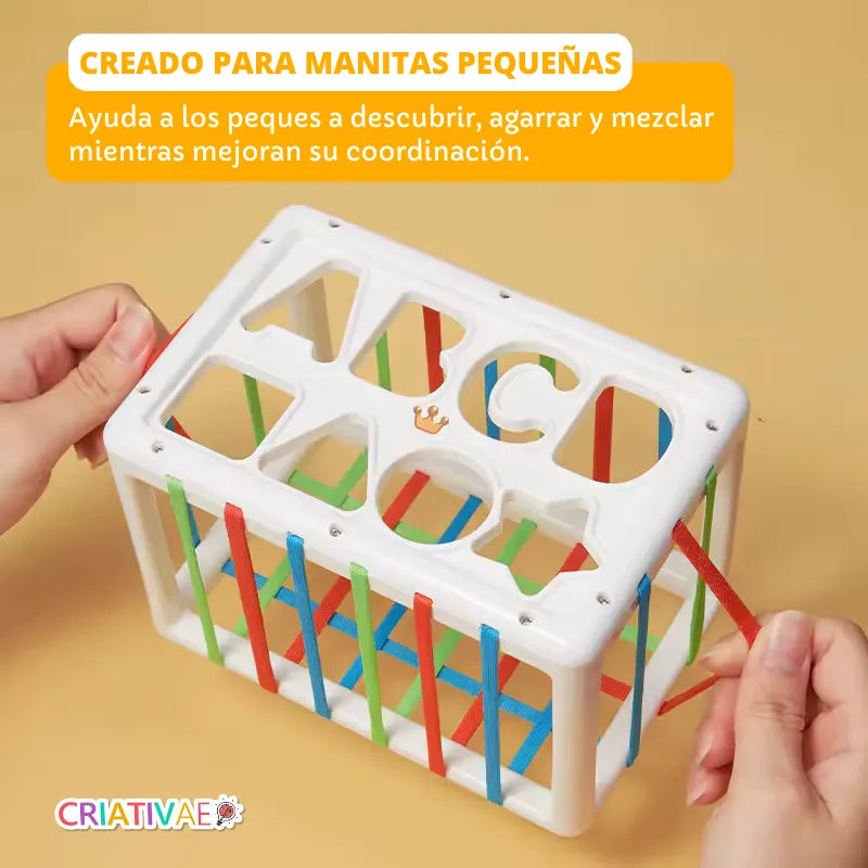 Cubo Sensorial Geométrico Educativo para Bebés 3+ | CRIATIVAE foto 2