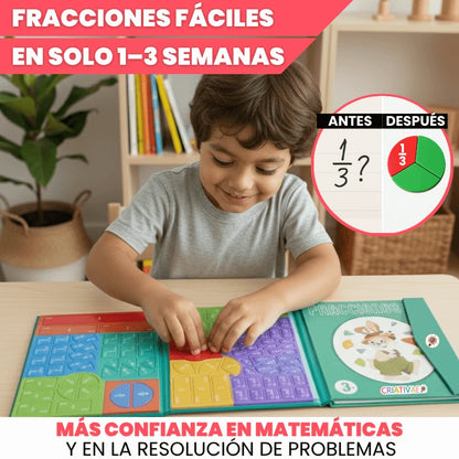 Libro Montessori Didáctico Magnético de Fracciones - Criativae