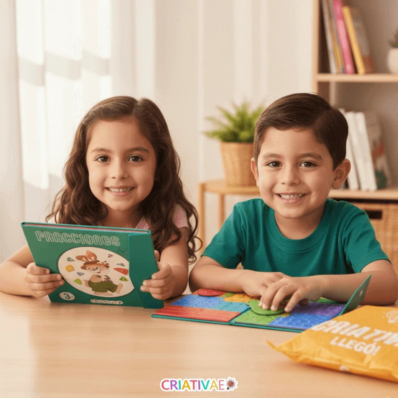 Libro Montessori Didáctico Magnético de Fracciones - Criativae