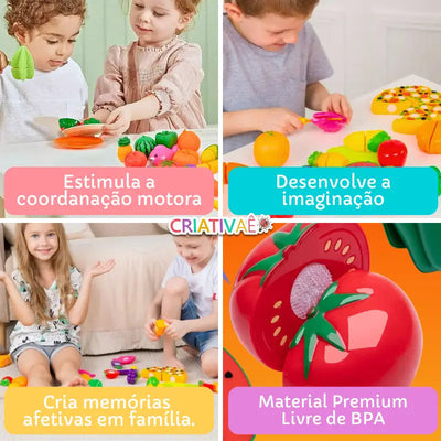 Cocinita Chef Criativae, Alimentos de Juguete que se Cortan de Verdad, vista 3 de 7