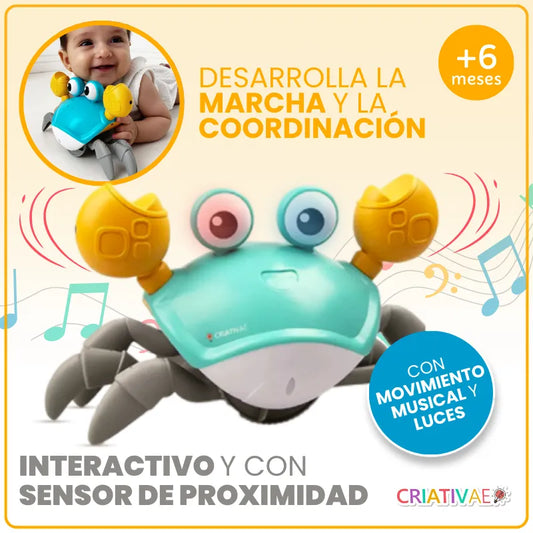 Cangrejo Fuga: El Motivador Supremo del Movimiento - Juguete Interactivo para Gatear y Reír Sin Parar | CRIATIVAE