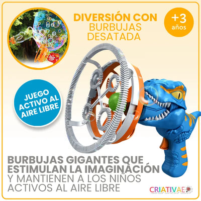 Lanzador de Burbujas Dinosaurio DinoBubble