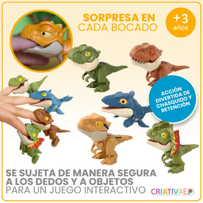 Set de Dinosaurios Mordedores – Juego Educativo de Motricidad para Niños | CRIATIVAE