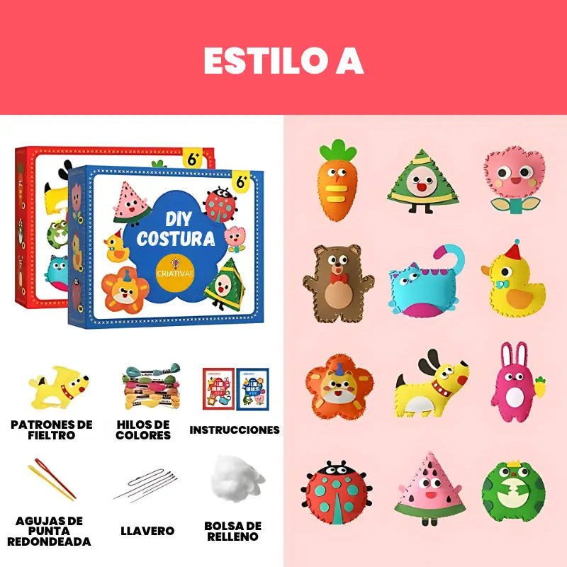 Kit de Costura Creativa para Niños – Manualidades Seguras y Educativas | CRIATIVAE