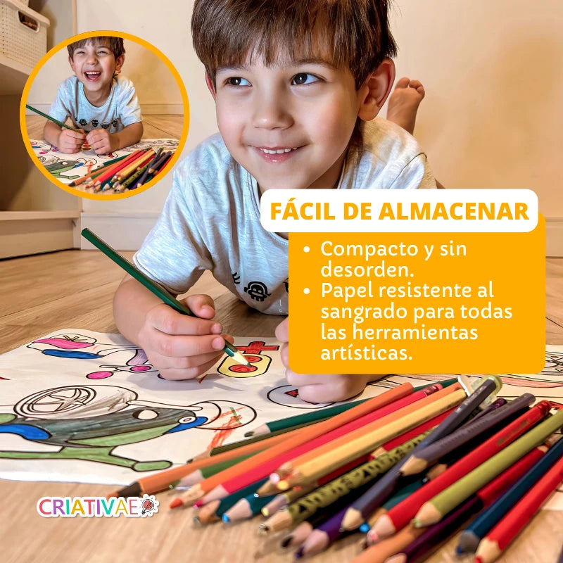 Rollo de Dibujo Infantil – 3 Metros de Creatividad | CRIATIVAE