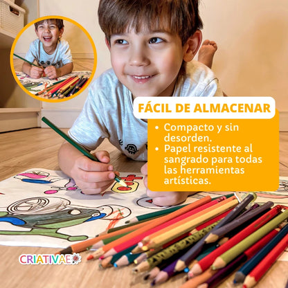 Rollo de Dibujo Infantil – 3 Metros de Creatividad | CRIATIVAE