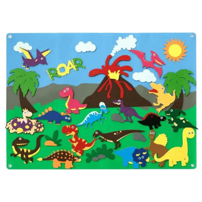 Panel Educativo Interactivo de Fieltro para Niños 3+ | CRIATIVAE Dinosaurios