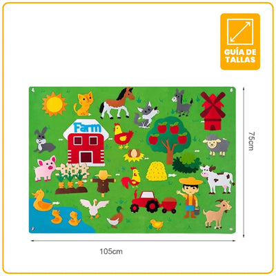 Panel Educativo Interactivo de Fieltro para Niños 3+ | CRIATIVAE foto 4