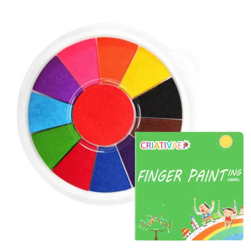 Kit de Pintura con Dedos Montessori para Niños Pequeños 12 Colores