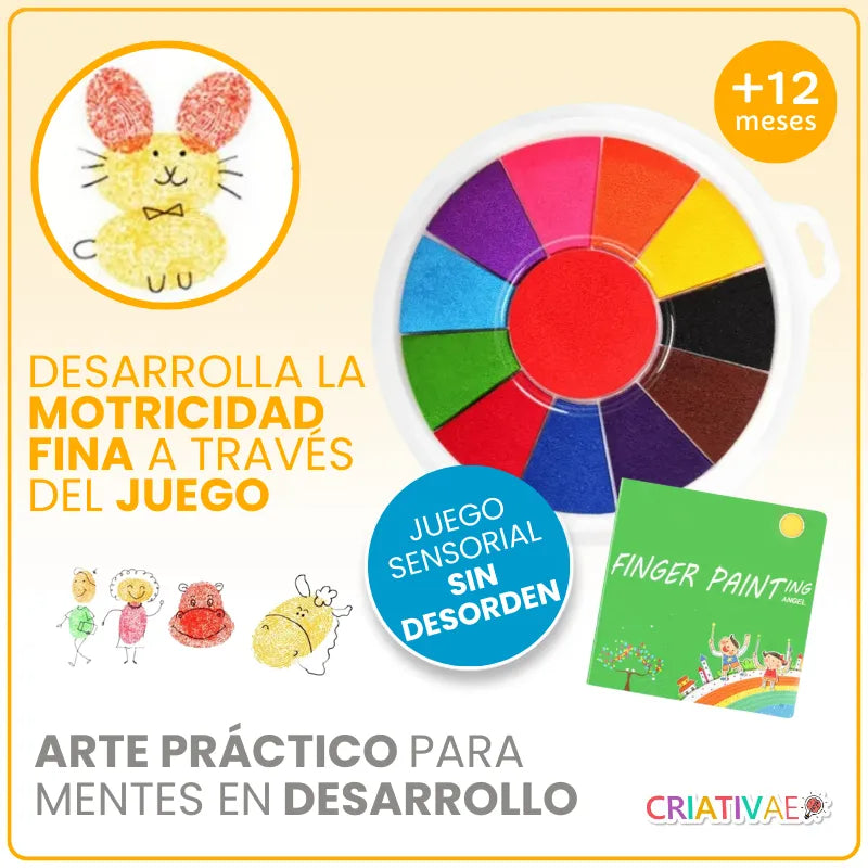 Kit de Pintura con Dedos Montessori para Niños Pequeños – Arte Sensorial Infantil | CRIATIVAE