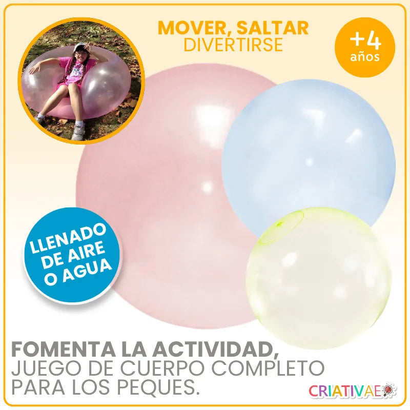 Pelota Inflable Gigante Gigant Ball para Niños – Diversión con Agua o Aire | CRIATIVAE
