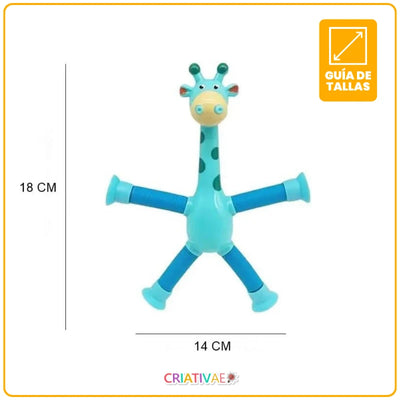 Set de 4 Jirafas Sensoriales con Ventosas y Tubos Telescópicos GiraEsticas | CRIATIVAE foto 5