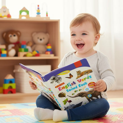 Libro de Sonidos - Mis Primeras Palabras en Inglés 300+ palabras, 13 temas y botones de sonido interactivos | CRIATIVAE