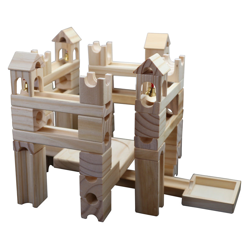 80-Pieza De madera Marble Run Juego