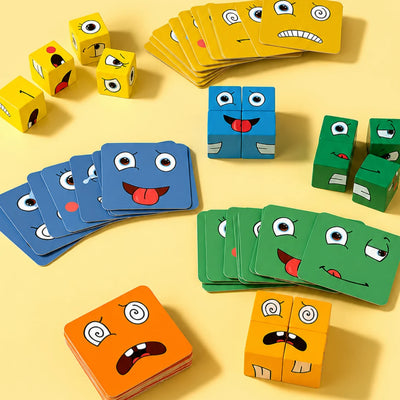 Cubo de Emociones Criativae - Juego de Madera para Nombrar lo que Siente