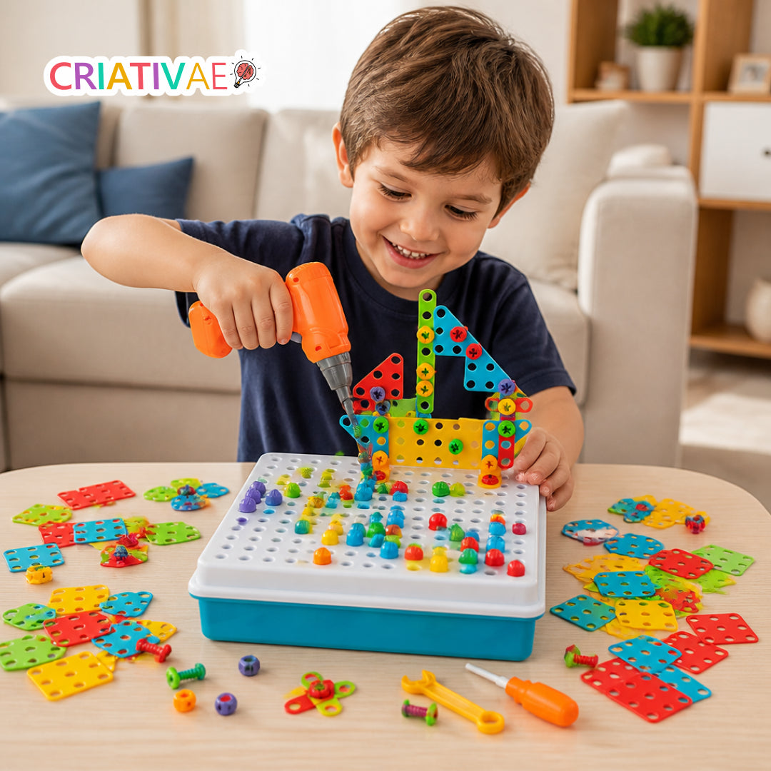 Tecto3D Criativae - Set de Taladro y Construcción para Niños
