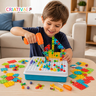 Tecto3D Criativae - Set de Taladro y Construcción para Niños