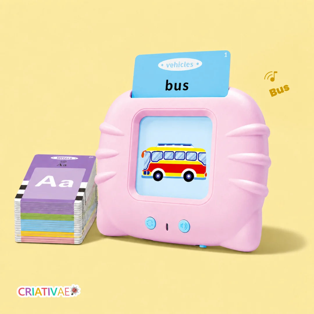 Card Kids Criativae - Tarjetas Parlantes Educativas - 224 Palabras en Inglés