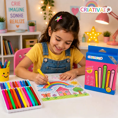 Crayones Limpios Criativae - Crayones Triangulares que No Manchan las Manos