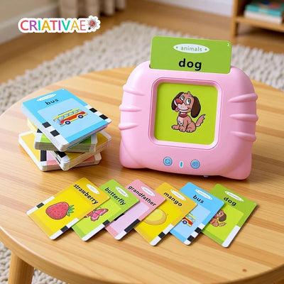 Card Kids Criativae - Tarjetas Parlantes Educativas - 224 Palabras en Inglés