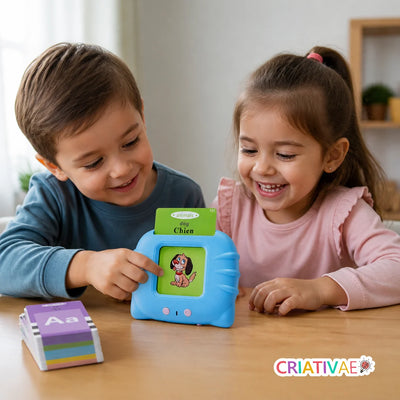 Card Kids Criativae - Tarjetas Parlantes Educativas - 224 Palabras en Inglés
