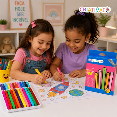 Crayones Limpios Criativae - Crayones Triangulares que No Manchan las Manos