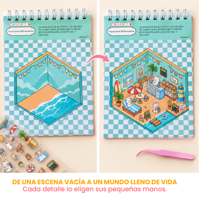 Minimundo Criativae – Escenarios 3D para Completar con +200 Pegatinas