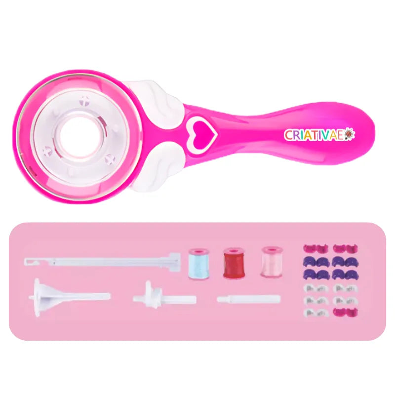 Juguete Decorador de Cabello Infantil con Hilos y Clips Kit Esencial de Decoración Capilar