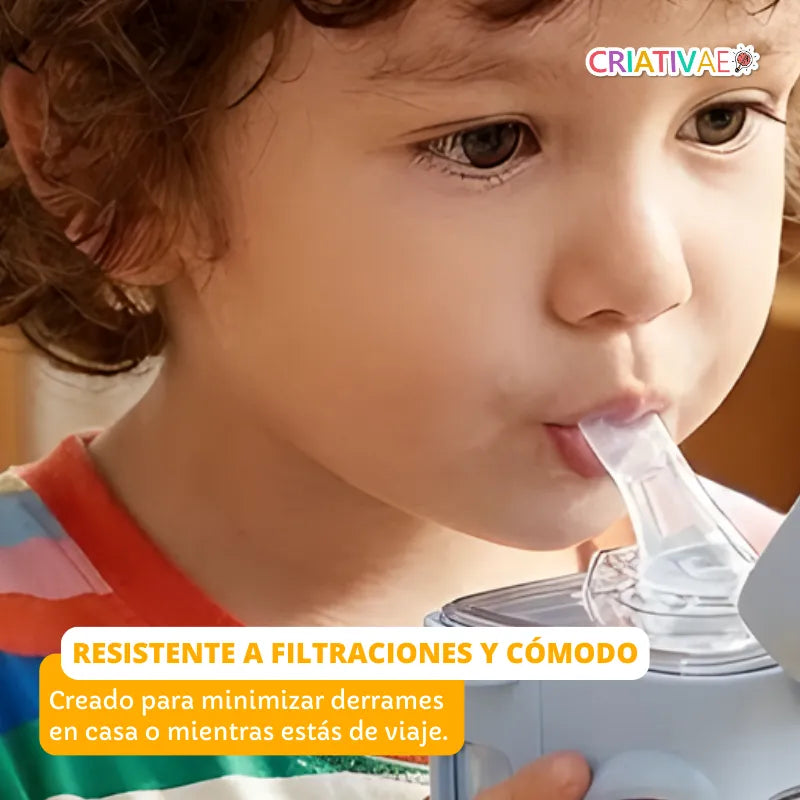 Botella Infantil con Correa Ajustable y Boquilla de Silicona | CRIATIVAE foto 2