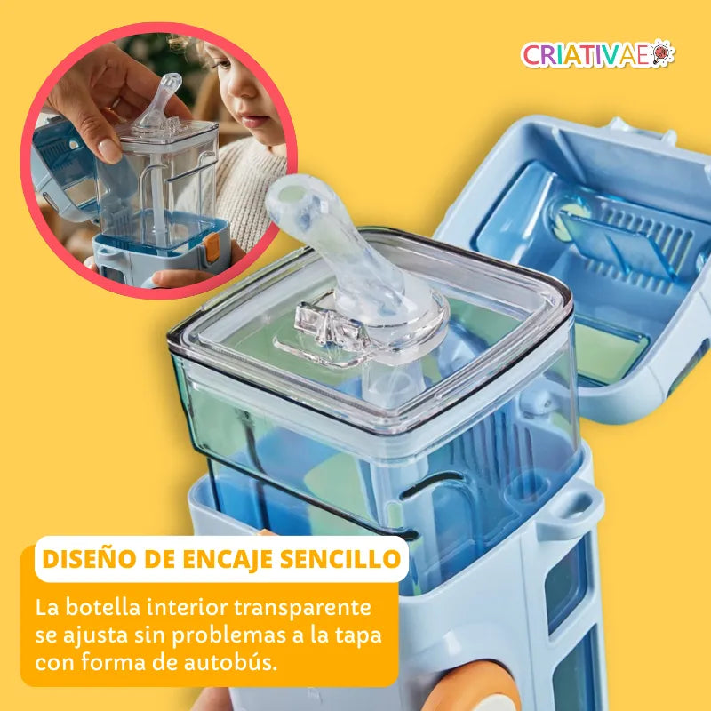 Botella Infantil con Correa Ajustable y Boquilla de Silicona | CRIATIVAE foto 3