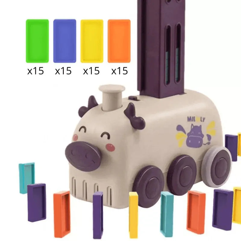 Juguete Educativo Infantil de Dominó Automático con Colores y Formas | CRIATIVAE Vaca