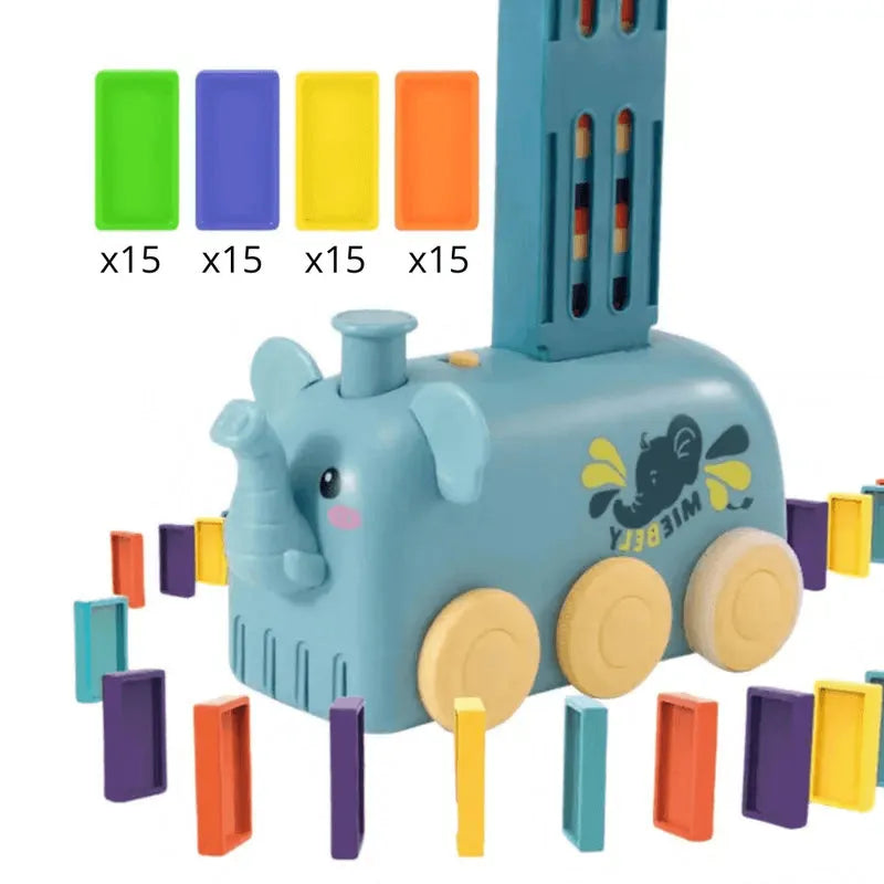 Juguete Educativo Infantil de Dominó Automático con Colores y Formas | CRIATIVAE Elefante