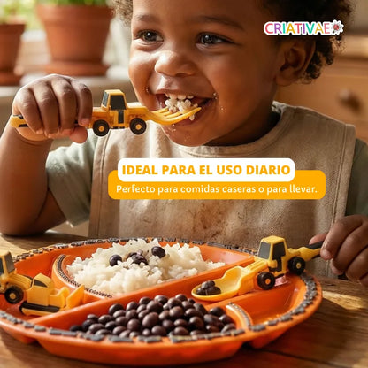 Juego de Alimentación Infantil Interactivo con Plato y Cubiertos | CRIATIVAE