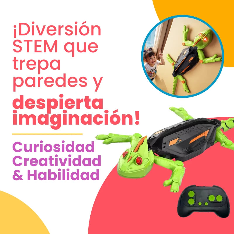 Lagarto Robótico Premium que Trepa Paredes – Juguete Interactivo con Control Remoto | CRIATIVAE