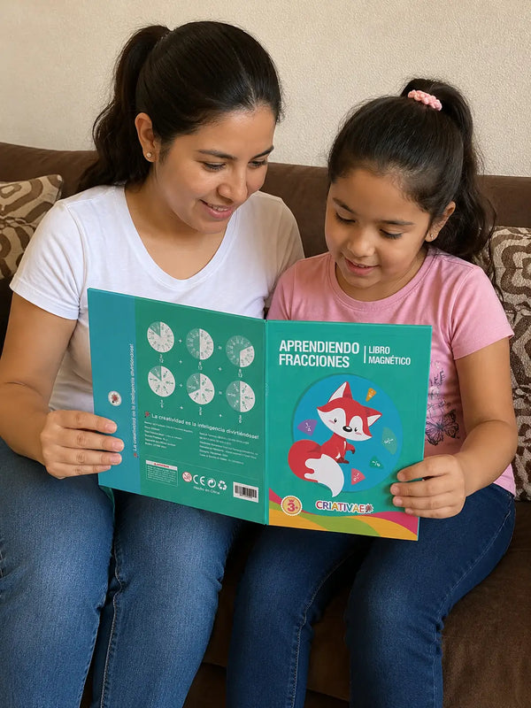 Libro Montessori Didáctico Magnético de Fracciones - Criativae