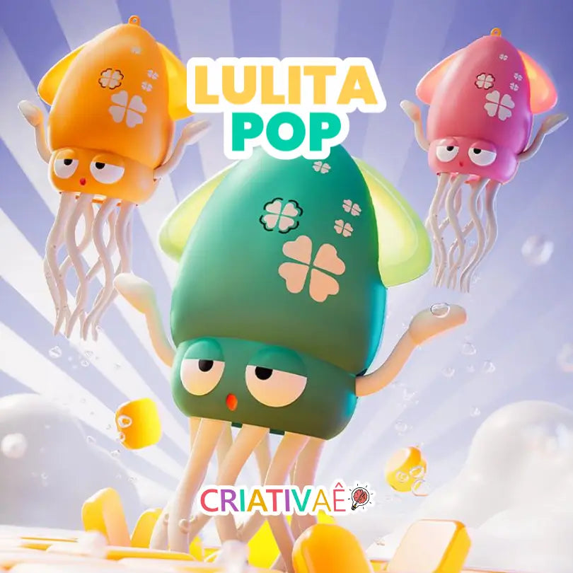 Lulita Pop Criativae - Calamar de Juguete que Camina, Baila y Brilla