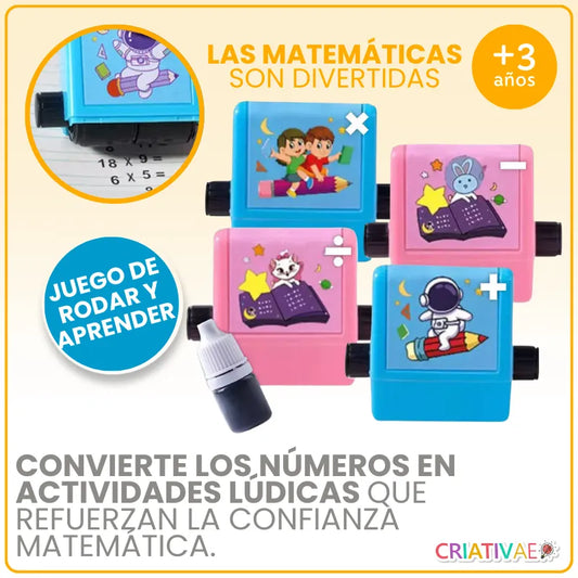 Kit Educativo de Matemáticas con 4 Carimbos Didácticos para Niños | CRIATIVAE